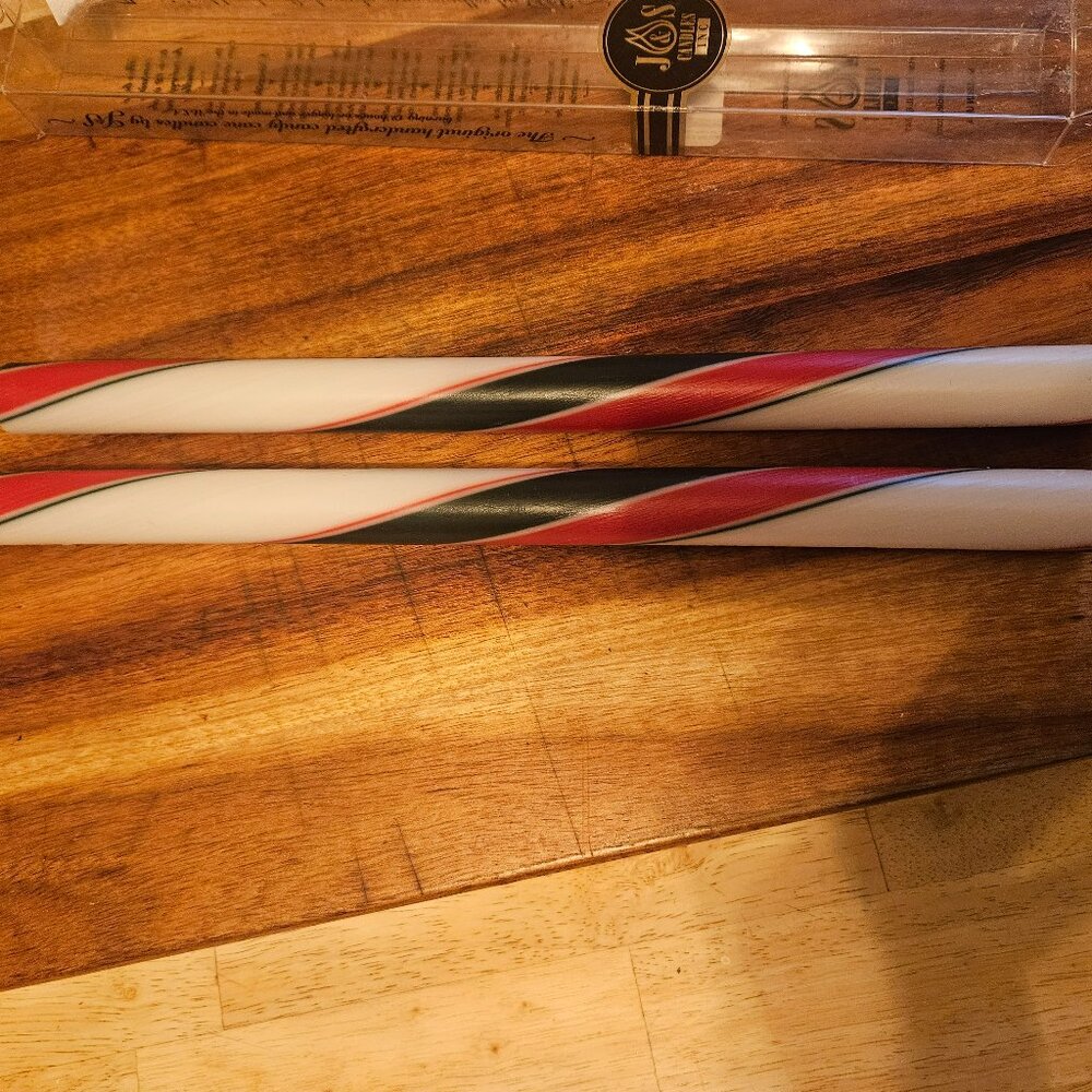 vintage candy cane taper candles